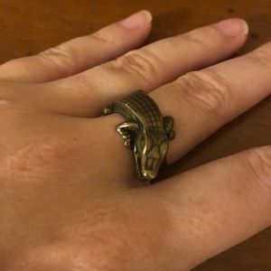 One of a kind alligator ring